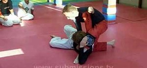 Do a jiu jitsu choke move from crucifix position