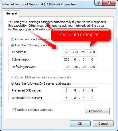 How to Assign a Static IP Address in Windows 7