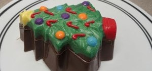 Make a candy-melted Christmas tree snack