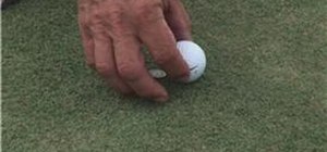 Apply and move a ball marker in golf