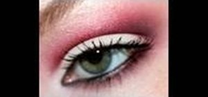Create a bright pink and white clubbing eye makeup look