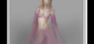 Draw and paint a female gypsy dancer