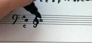 Read piano notes on a bass clef