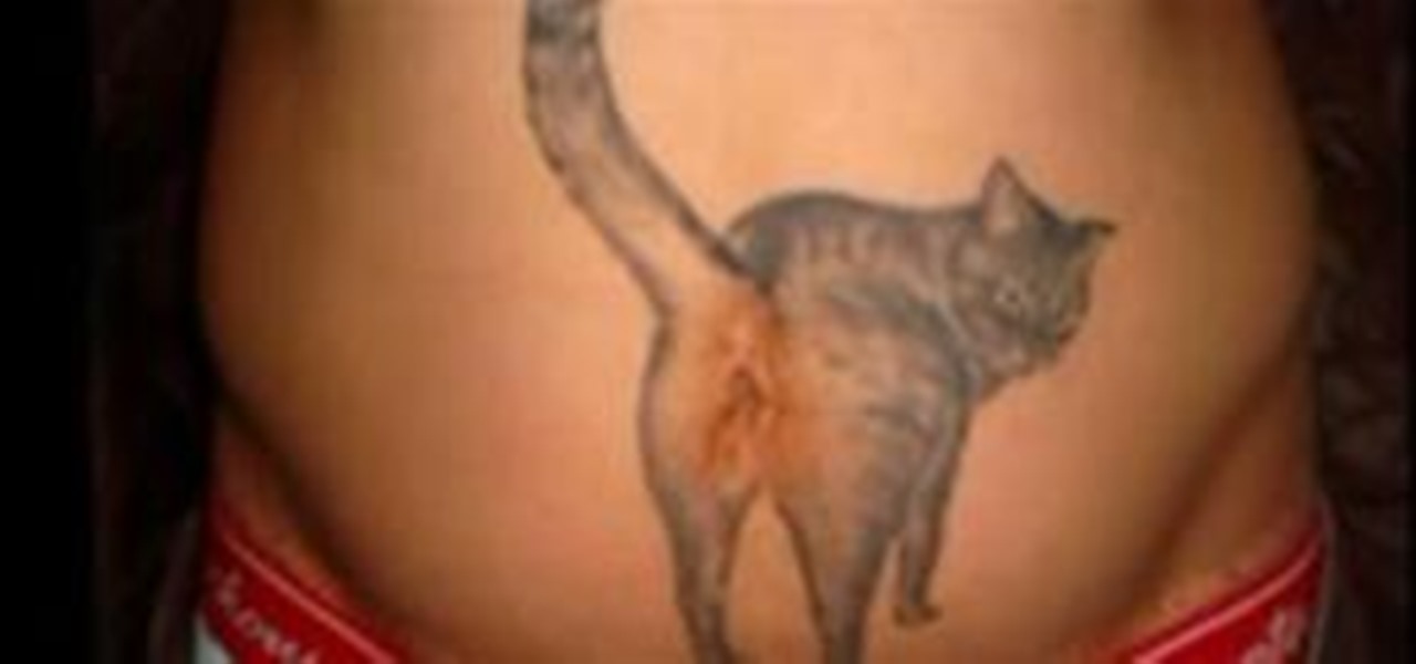 Cat behind-hole = belly button! « Tattoo :: WonderHowTo