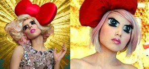 Give yourself makeup anime eyes like Lady GaGa in her Hello Kitty photo shoot