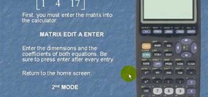 Solve a set of linear equations with the TI-83