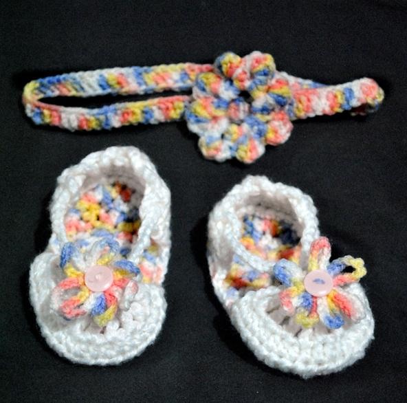 my crochet shoes for my daughter.