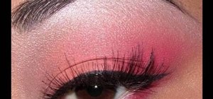 Create a punk rock look with pink and coral eyeshadows