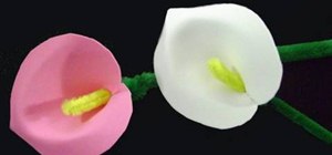 Make foam calla lily flowers with your kids