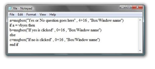 How to Make a Yes/No Question Error Message