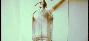 Draw a glass bottle