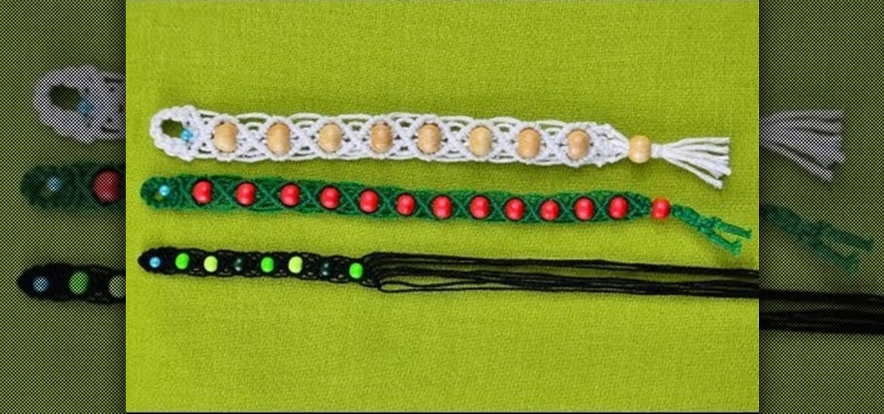 Make a Macrame Bracelet with Beads