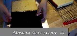 Make a sheet cake with two different flavors