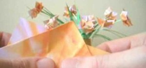 Origami a flower with five petals