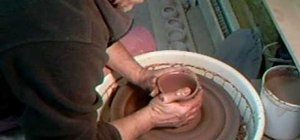 Knead clay for flower pots and then make them