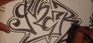 Draw a "Guner" graffiti tag with Wizard