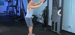 Do a single cable swim stroke, wide pull-down squat