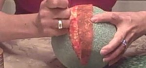 Create a faux quilted pumpkin for a fall decoration