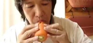 Make Zelda's ocarina out of a carrot