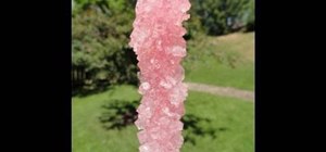Make colored sugar crystal rock candy