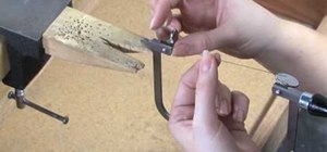 Thread a blade in a saw frame