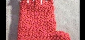 Crochet a Christmas holiday stocking