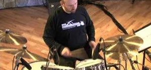 Play double paradiddle drum rudiment