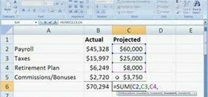 Create a formula with Function AutoComplete in Excel