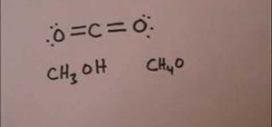Draw the Lewis structure for carbon dioxide & methanol