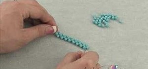 Stitch the right angle weave for beaded jewlery