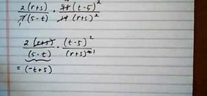Multiply rational expressions with opposite signs