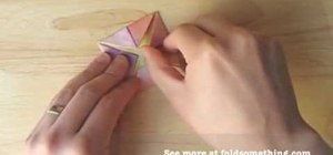 Fold an origami lotus flower with one sheet of paper