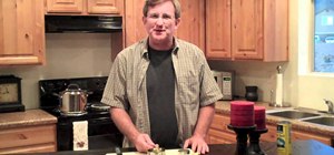 Prepare and steam green and white asparagus with a garlic butter sauce