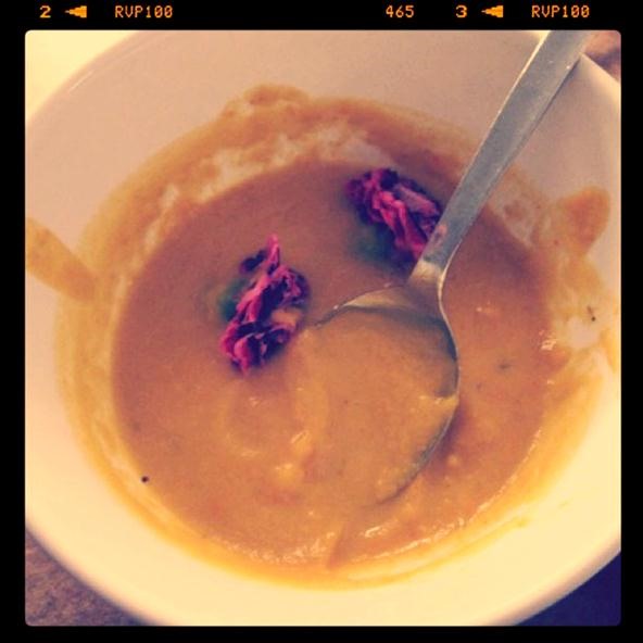 Food Photography Challenge: Squash Blossom Soup