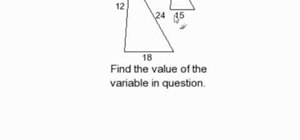 Find a missing side of a triangle, similar to another