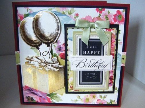 How to Make a Vintage Rose Birthday Balloon Card