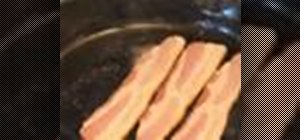 Cook bacon on an electric stovetop