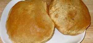 Make Indian puri (puffed flat bread)