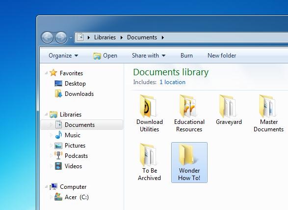 hoe bestanden direct weer privé te maken in Windows 7