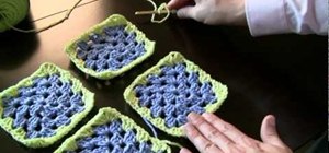 Attach granny squares together with a single crochet