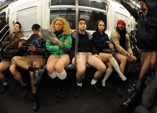 April Fool's Gets Butt Naked on the Subway