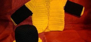 Crochet a warm baby sweater for fall/winter