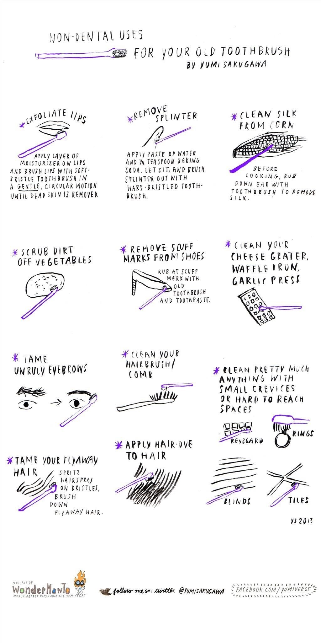 11 Non-Dental Uses for Your Old Toothbrush