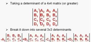 Use matrices, Gaussian elimination, and determinants