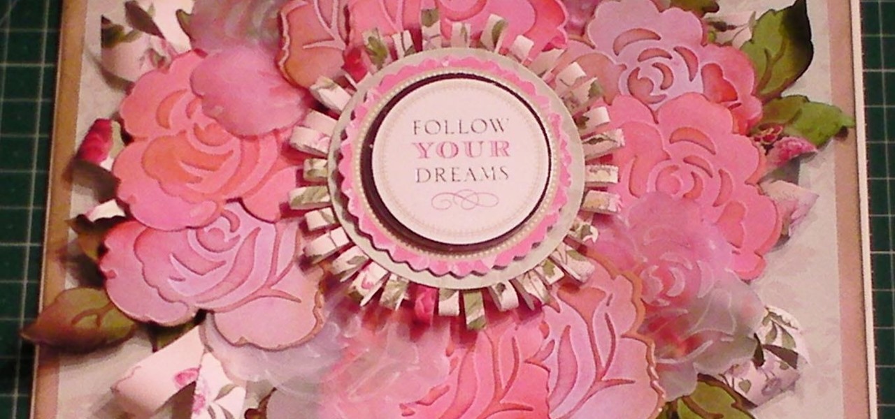 Make an Embossed Vellum Rose Wreath Card