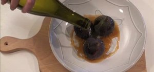 Bake walnut stuffed figs with honey and wine