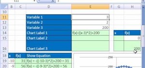 Create a dynamic equation system in Microsoft Excel