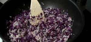 Make a red cabbage pulao