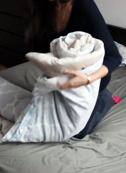 The Duvet Burrito: How to Put a Duvet Cover on Your Comforter the Easy Way