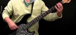 Play the song "Radioactive" by Kings of Leon on the bass